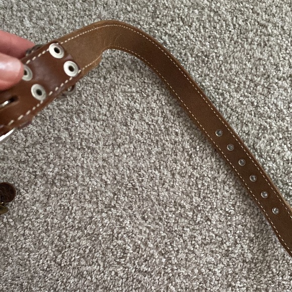 NEW set of leather 2 collar + leash - Picture 13 of 15